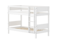 Lit superposé 154 cm avec échelle et barrière de sécurité, 90x200 cm, Blanc