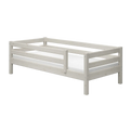Lit simple avec barrière de sécurité, 90x200 cm, Blanc