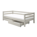 Lit simple avec rangement, 90x200 cm, Blanc