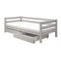 Lit simple avec rangement, 90x200 cm, Gris