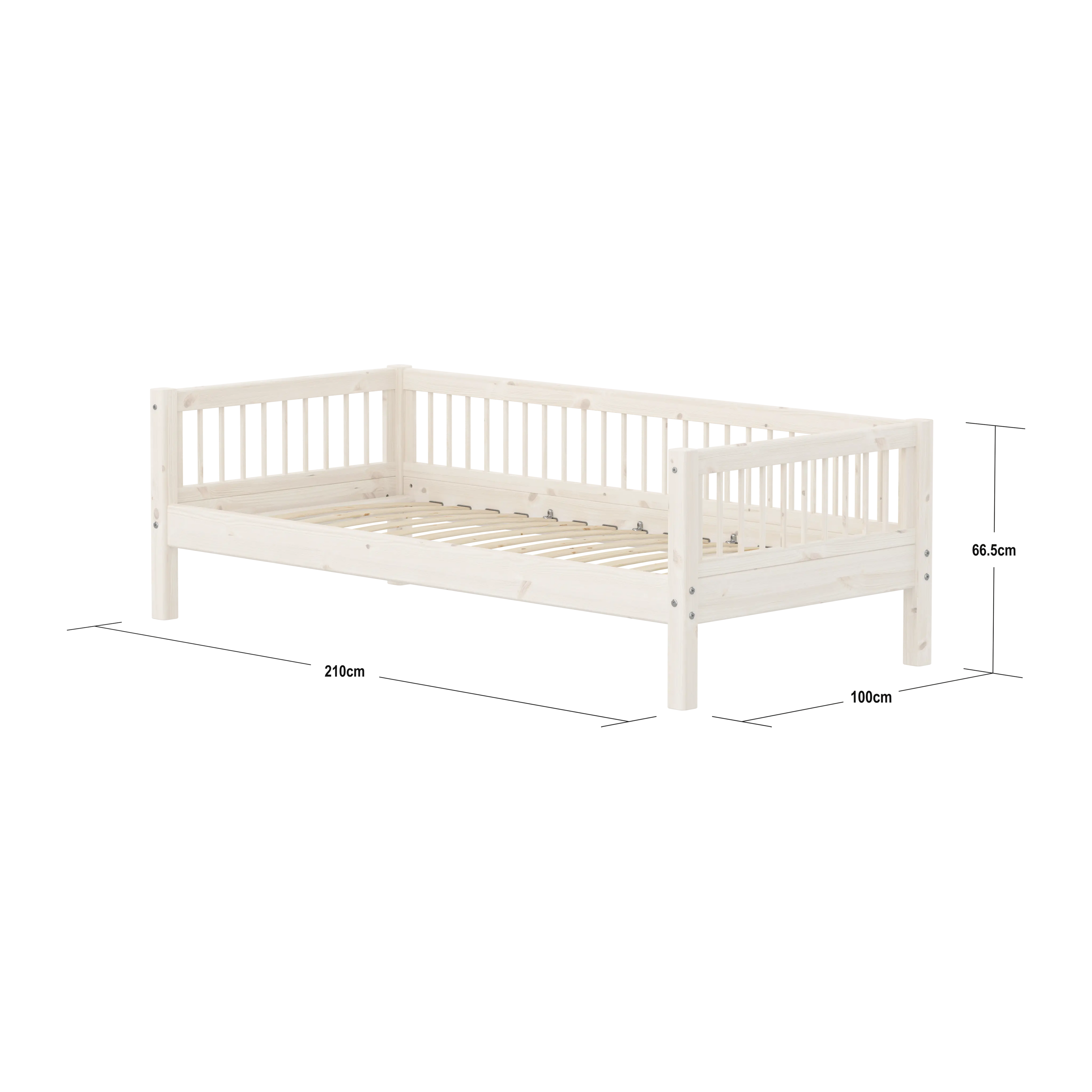 Lit simple, 90x200 cm, Blanc