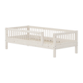 Lit simple avec barrière de sécurité, 90x200 cm, Blanc