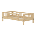 Lit simple avec barres de sécurité, 90x200 cm, Pin