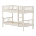 Lit superposé 154 cm avec échelle et barrière de sécurité, 90x200 cm, Blanc