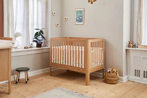 Lit bébé, 120x70 cm, Chêne