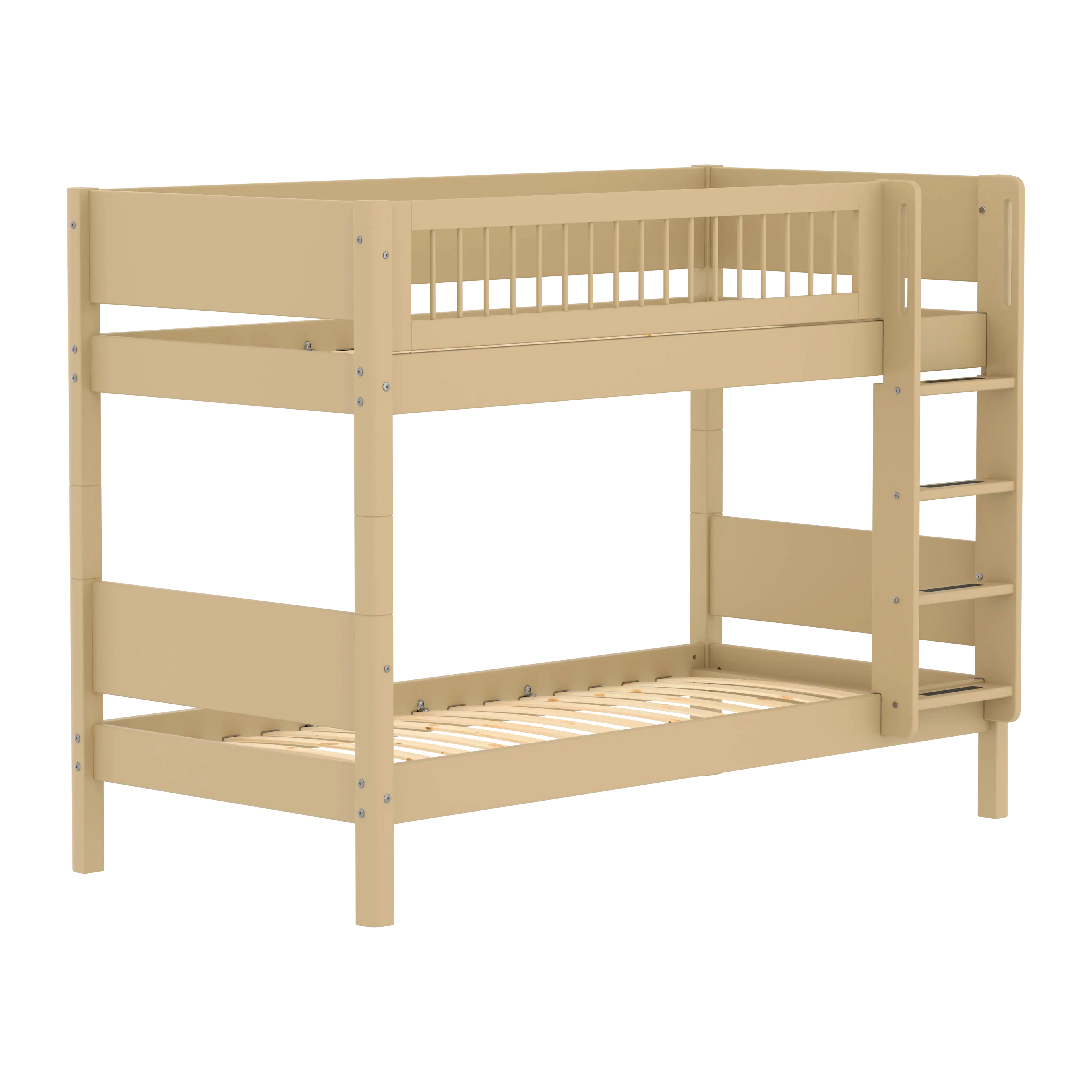 Lit superposé 154 cm avec échelle et barrière de sécurité, 90x200 cm, Sable