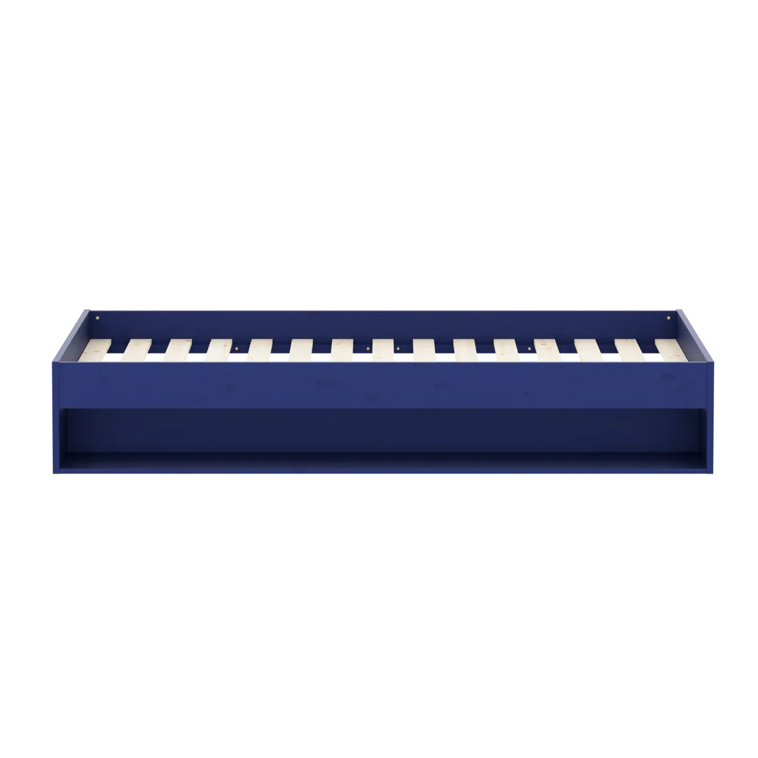 Lit double avec étagère, 120x200 cm, bleu/pin