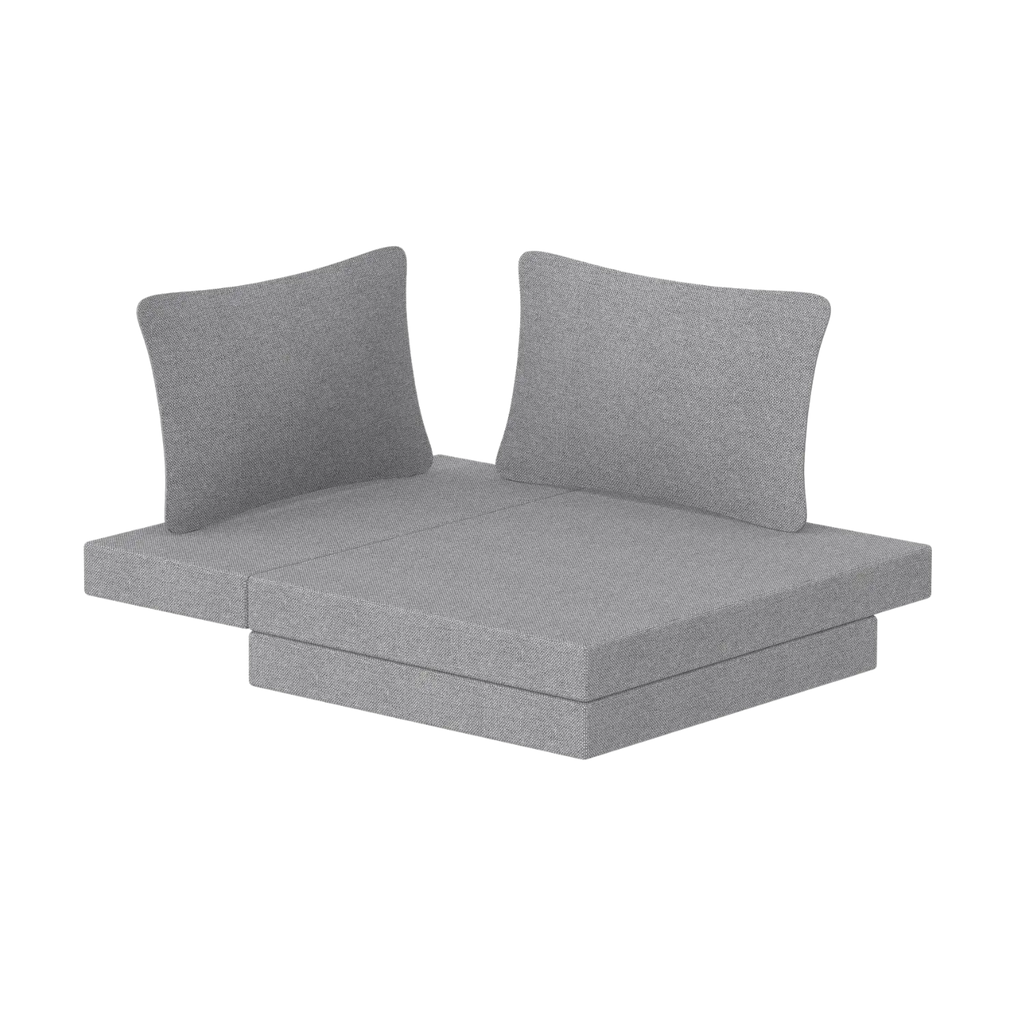 Lit mezzanine 184 cm avec bureau, canapé, échelle et barrière de sécurité, 90x200 cm, blanc