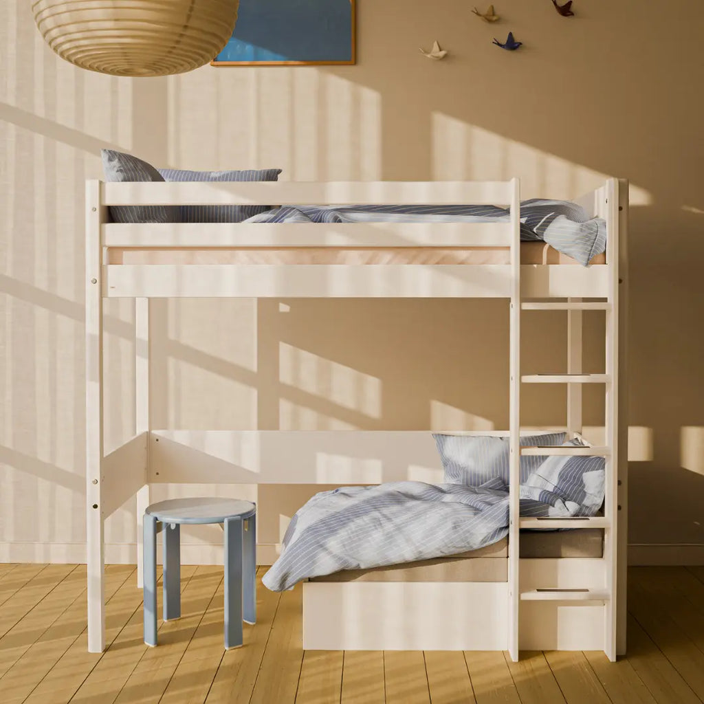 Lit surélevé avec canapé et matelas de canapé, 90x200 cm