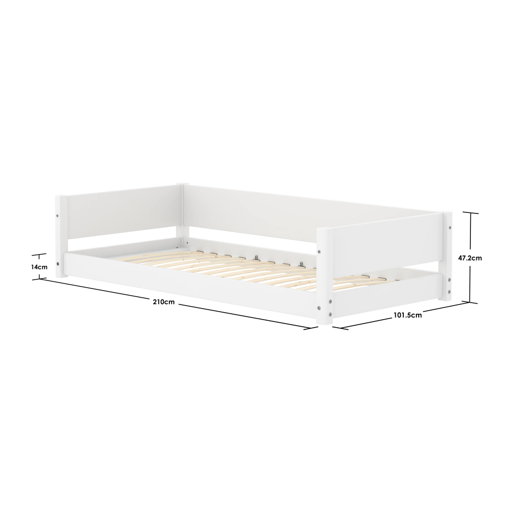 Lit Montessori, 90x200 cm, Blanc