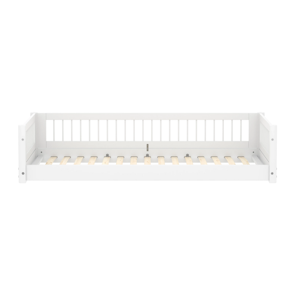 Lit Montessori avec barreaux, 90x200 cm, blanc