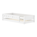 Lit Montessori avec barrière de sécurité avant, 90x200 cm, Blanc