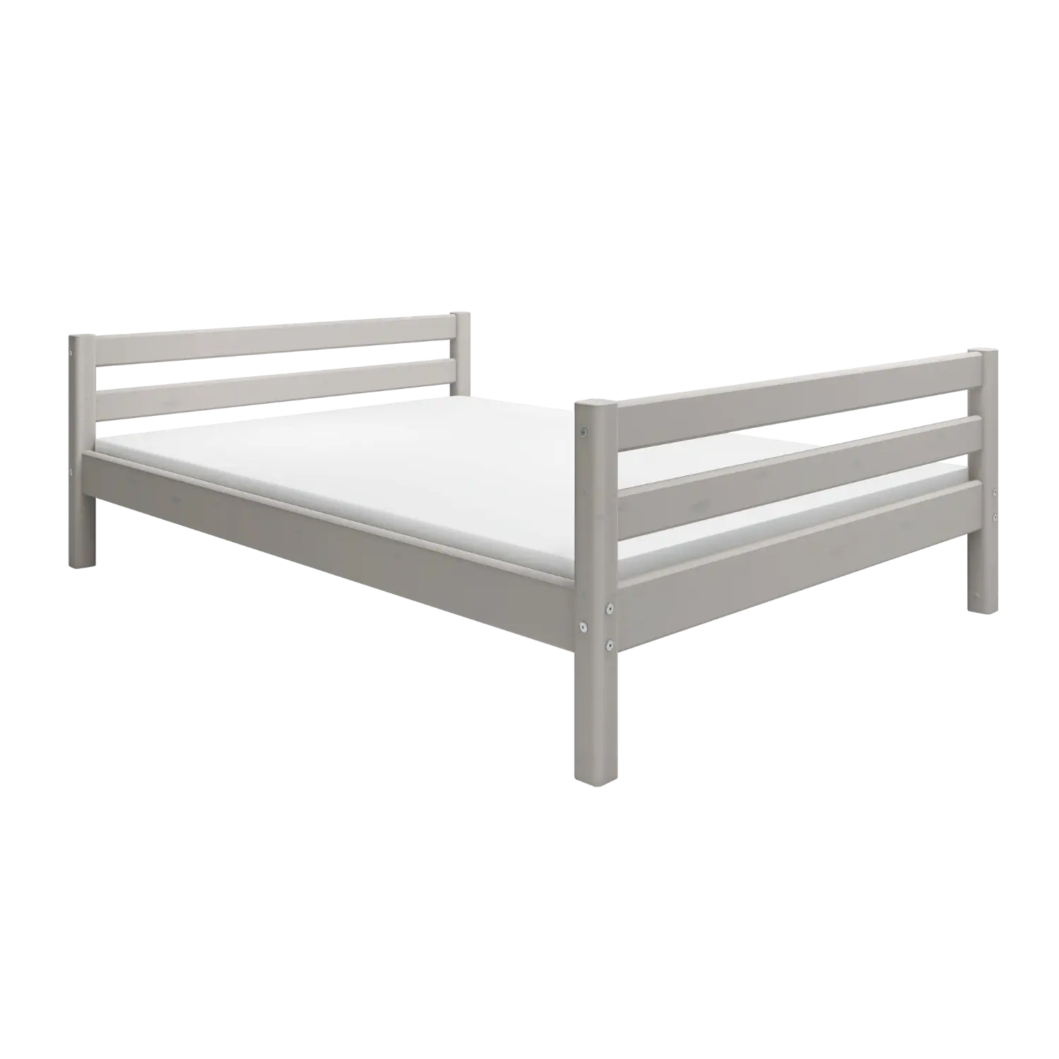 Lit simple, 140x200 cm, Gris
