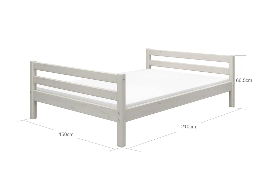 Lit simple, 140x200 cm, Blanc