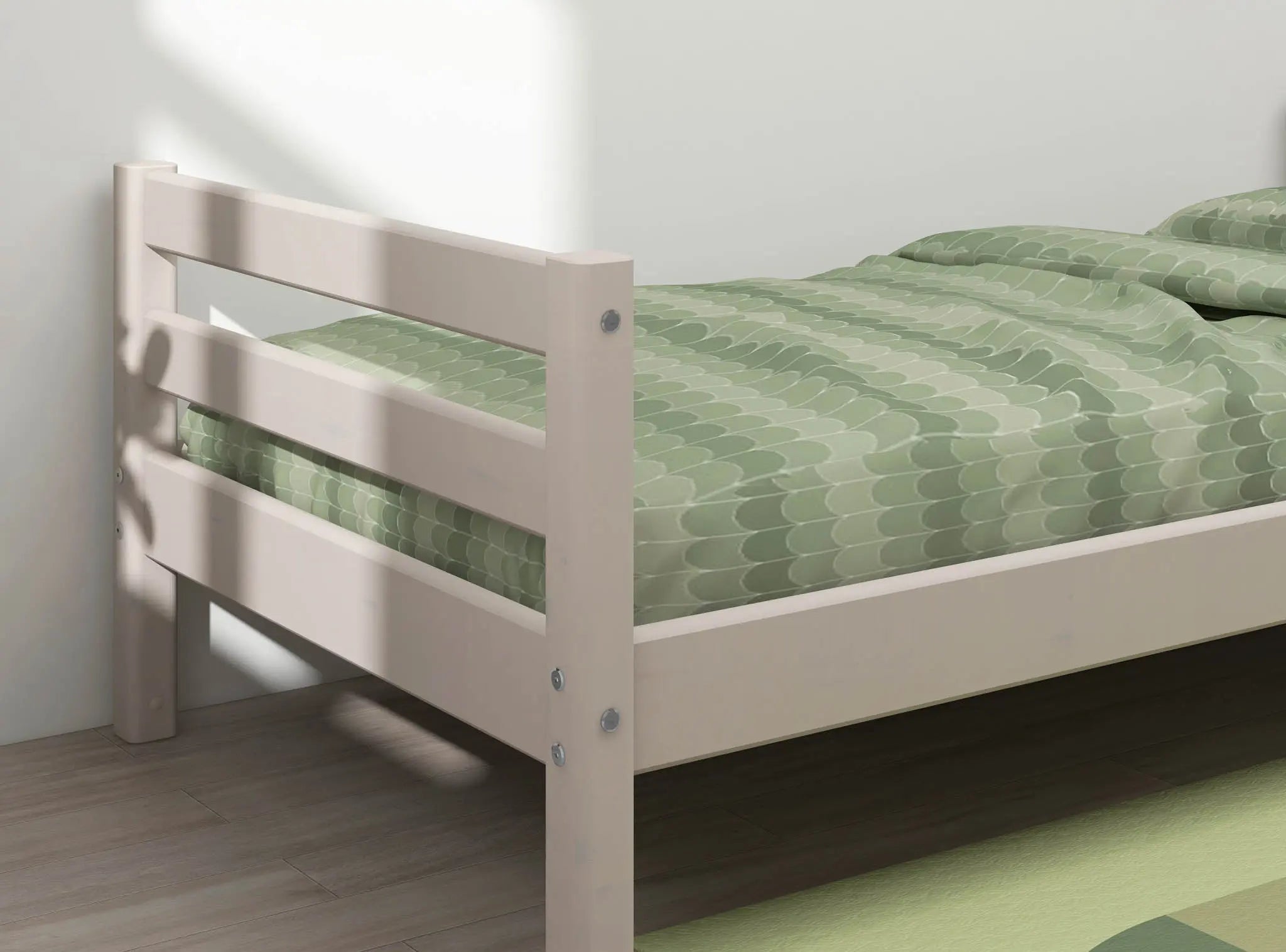 Lit simple, 90x200 cm, Gris