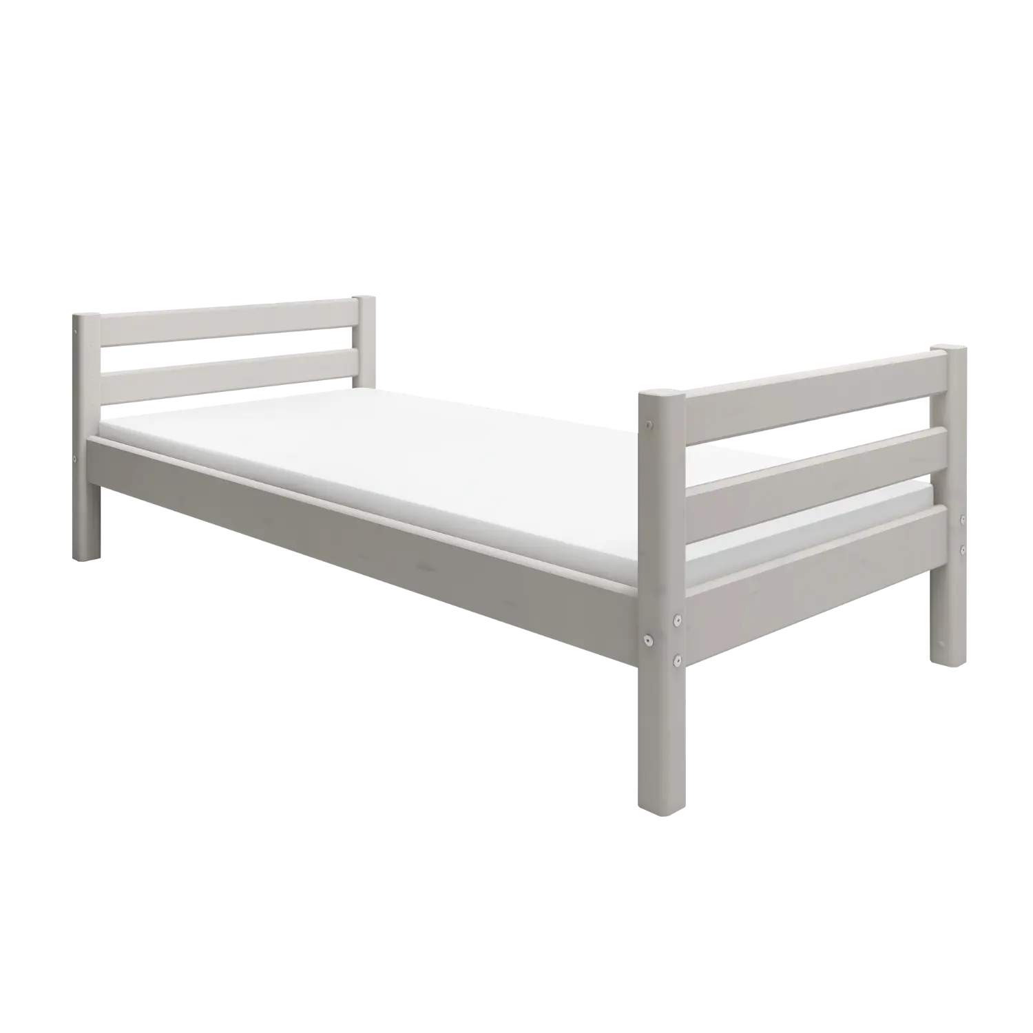 Lit simple, 90x200 cm, Gris