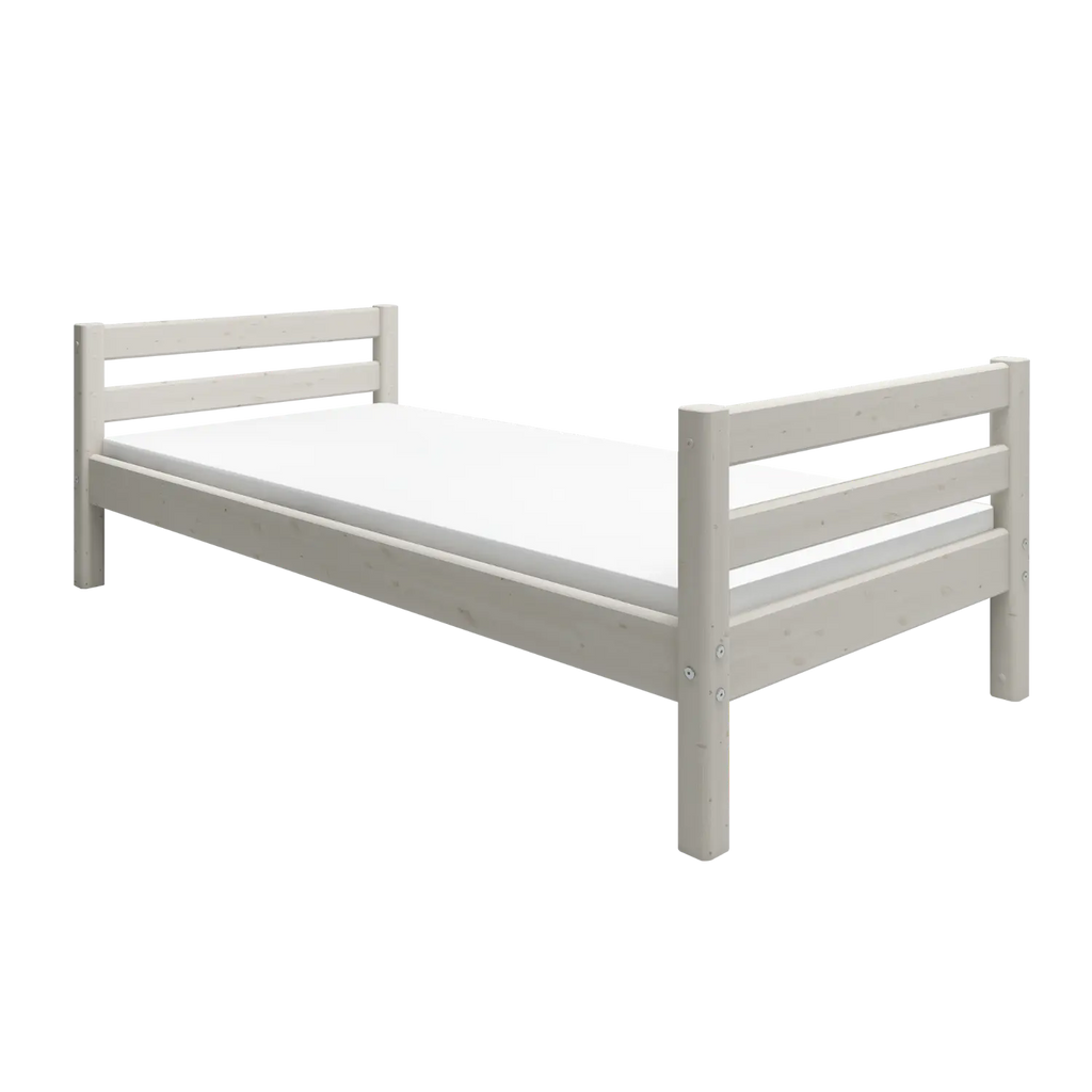 Lit simple, 90x200 cm, Blanc