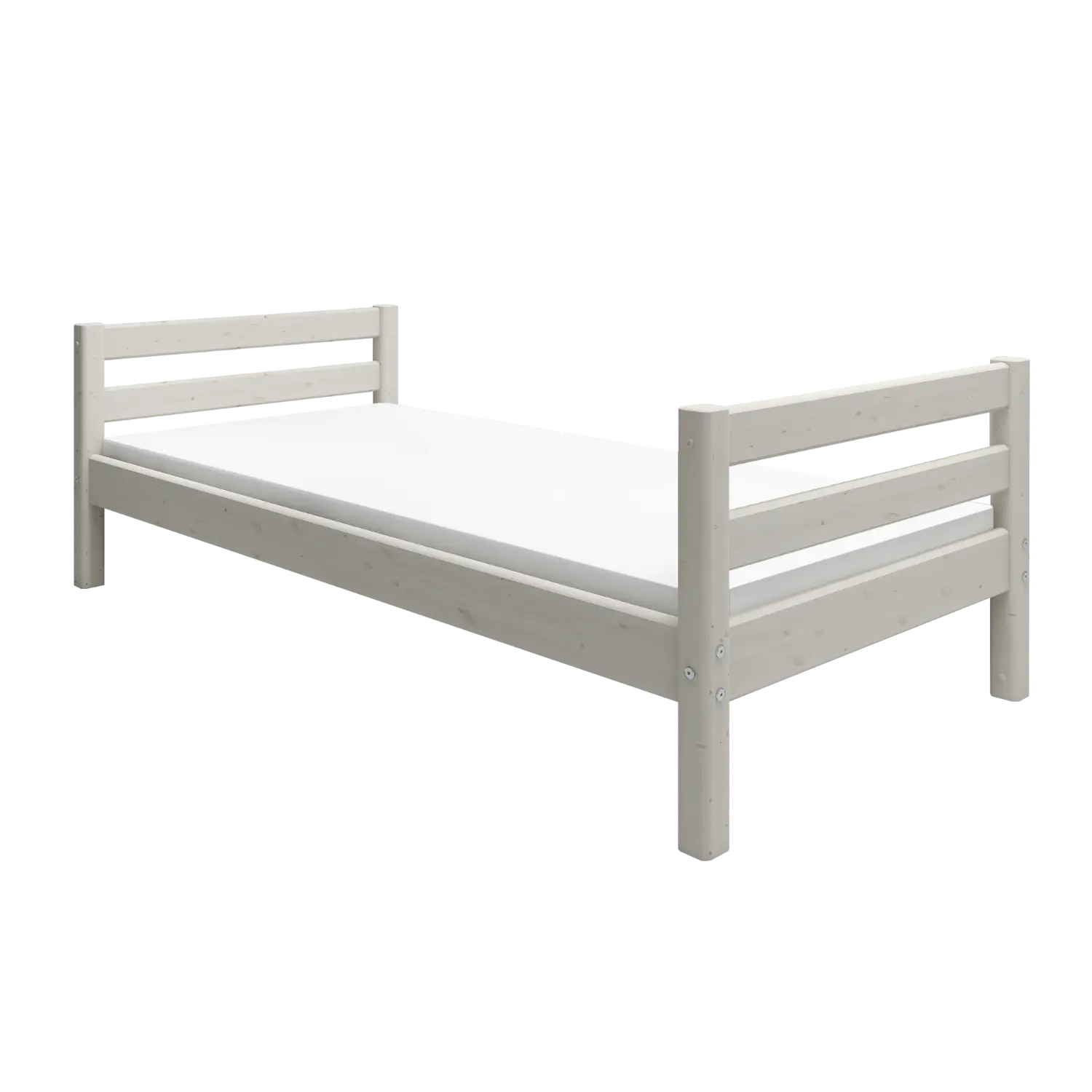 Lit simple, 90x200 cm, Blanc