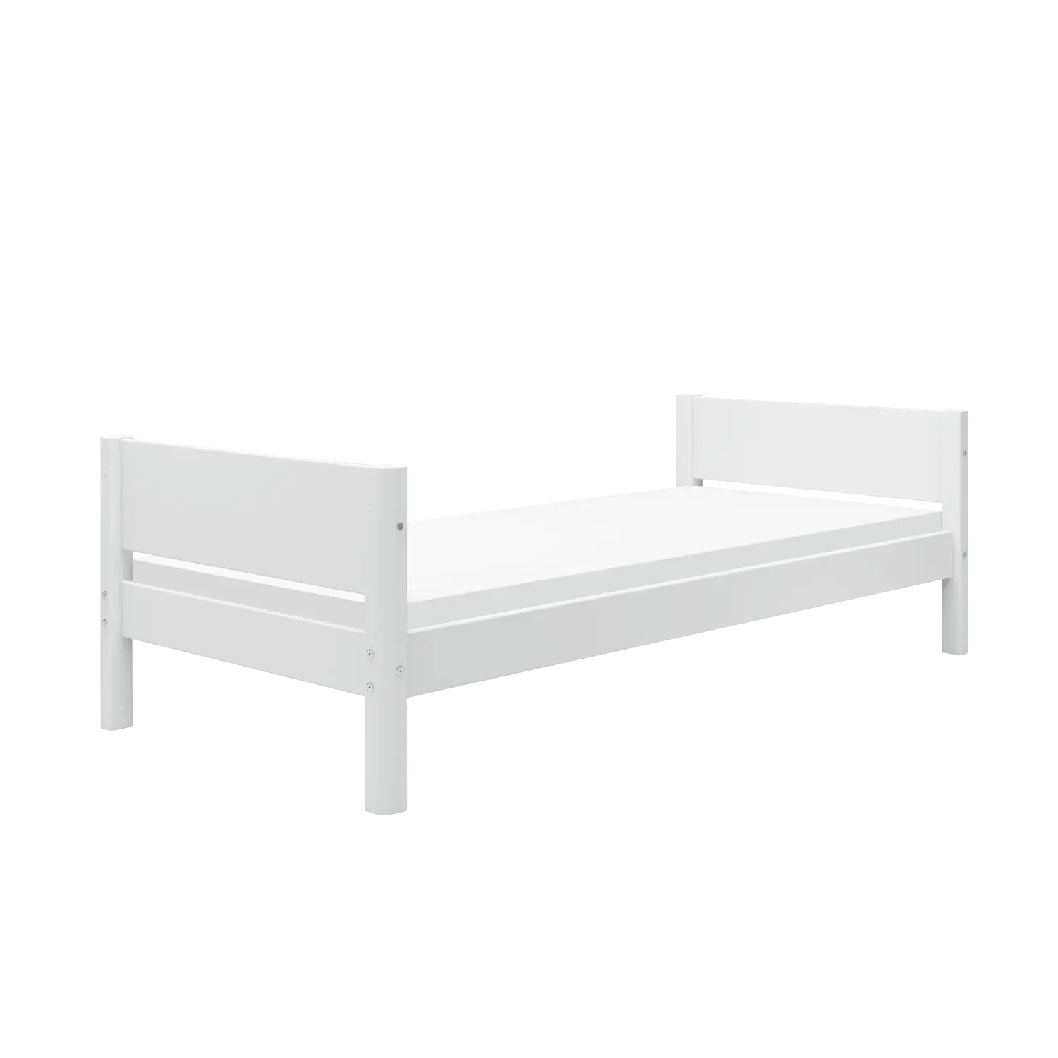 Lit simple, 90x200 cm, blanc