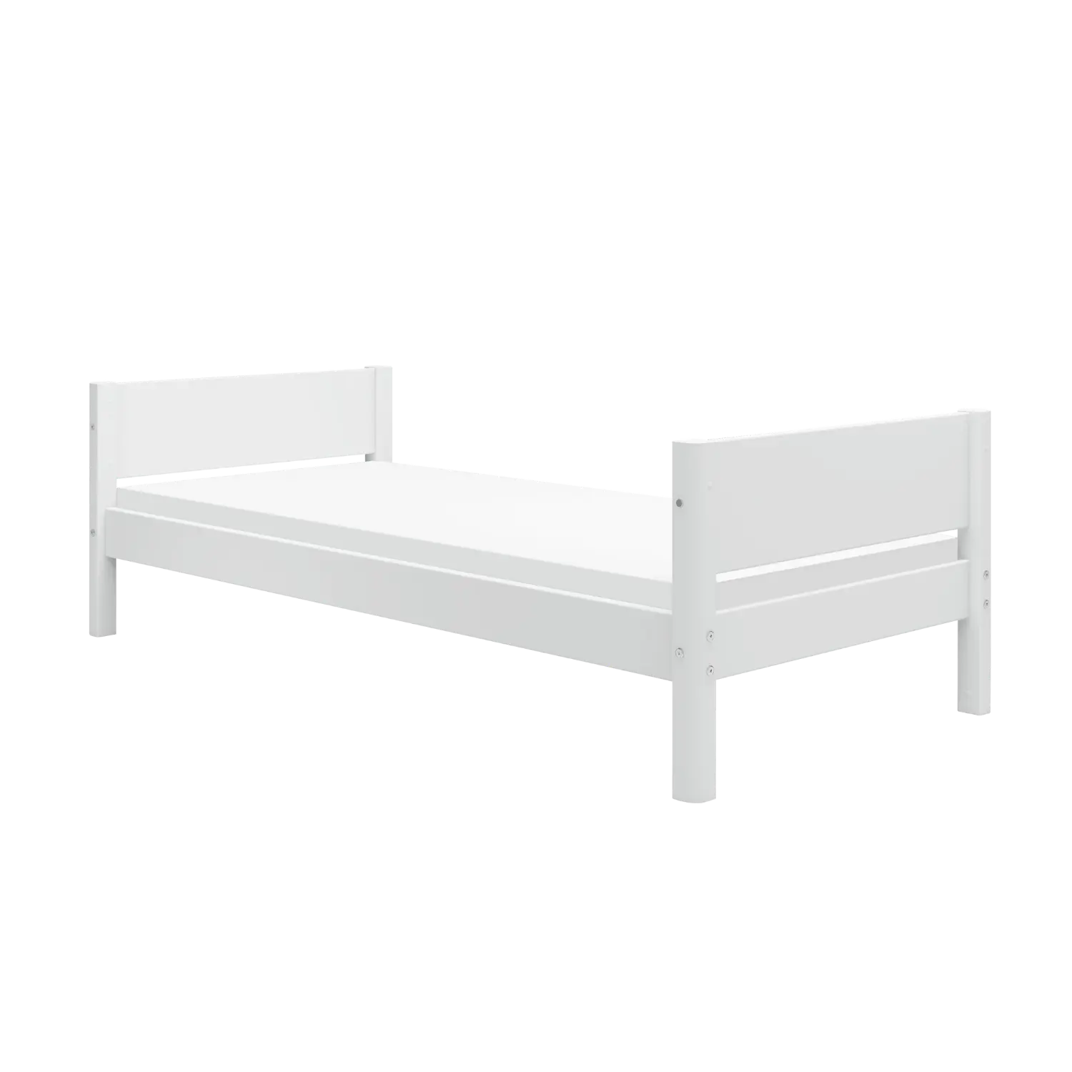 Lit simple, 90x200 cm, blanc