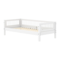 Lit simple avec barreaux et barrière de sécurité, 90x200 cm, Blanc