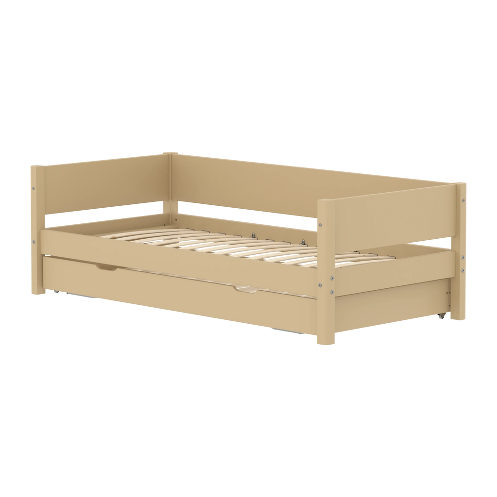 Lit simple avec lit gigogne, 90x200 cm, Sable