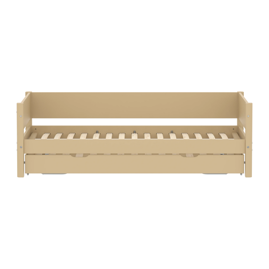 Lit simple avec lit gigogne, 90x200 cm, Sable