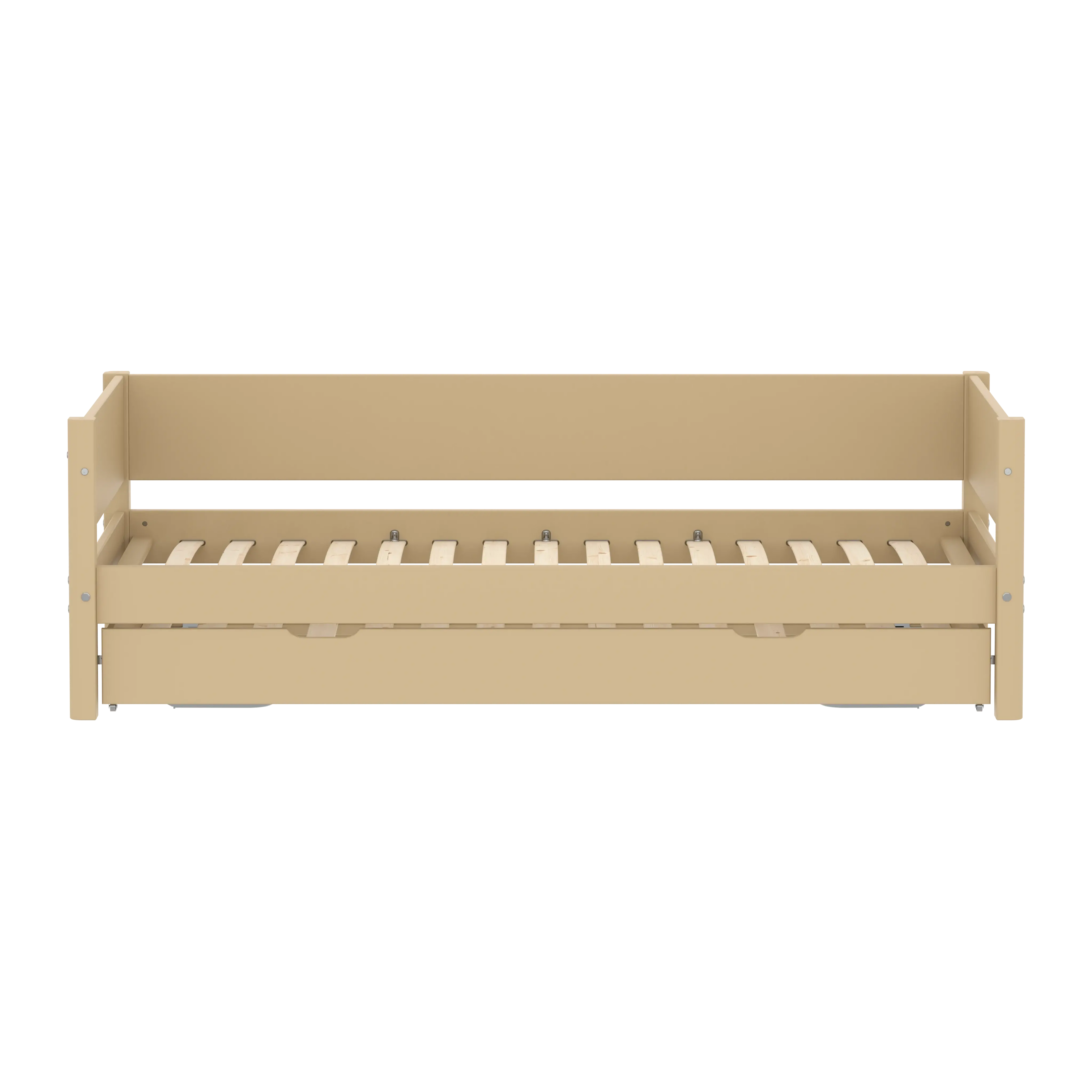 Lit simple avec lit gigogne, 90x200 cm, Sable