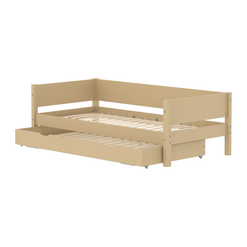 Lit simple avec lit gigogne, 90x200 cm, Sable