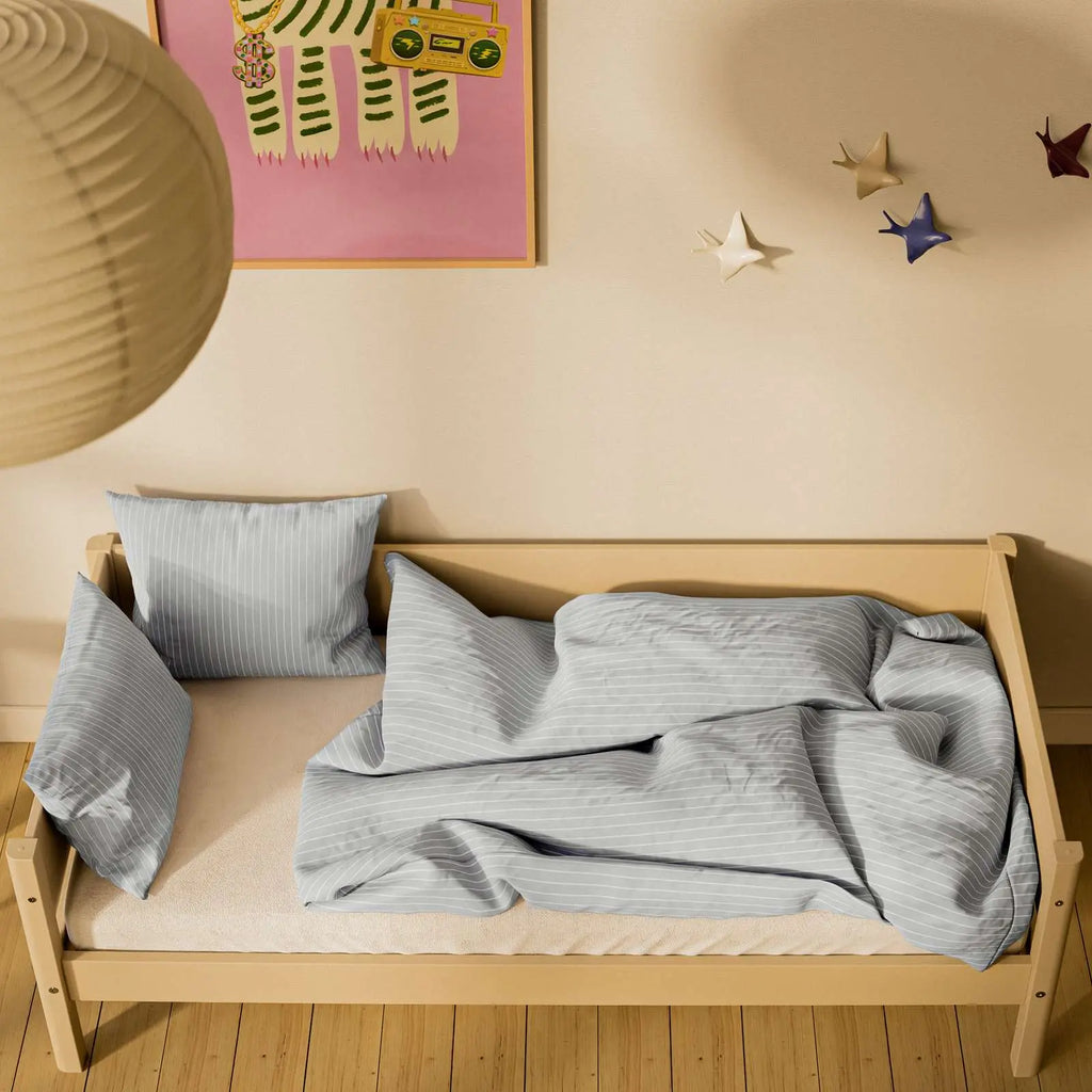 Lit simple avec barrière de sécurité, 90x200 cm, Sable