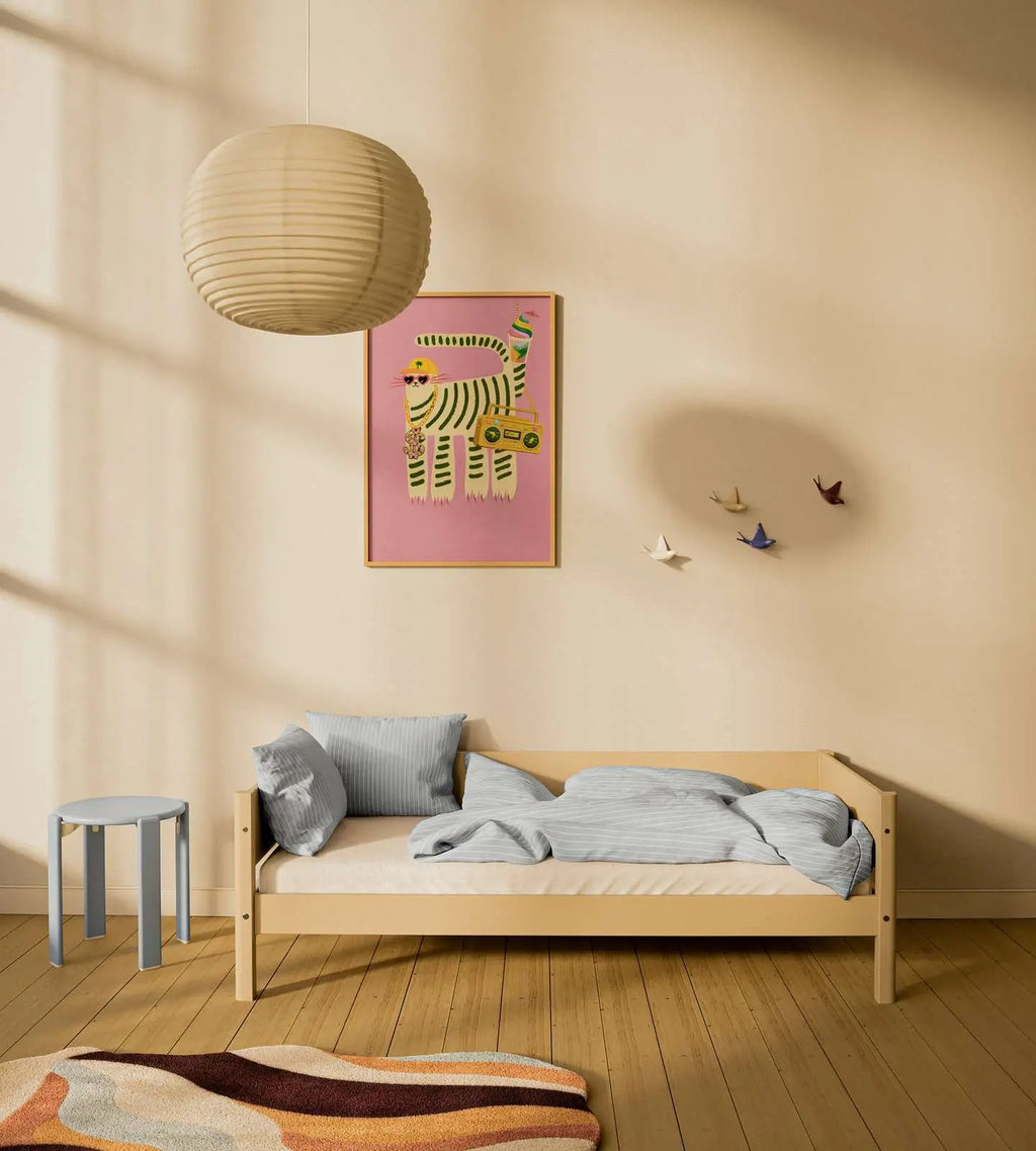 Lit simple avec barrière de sécurité, 90x200 cm, Sable