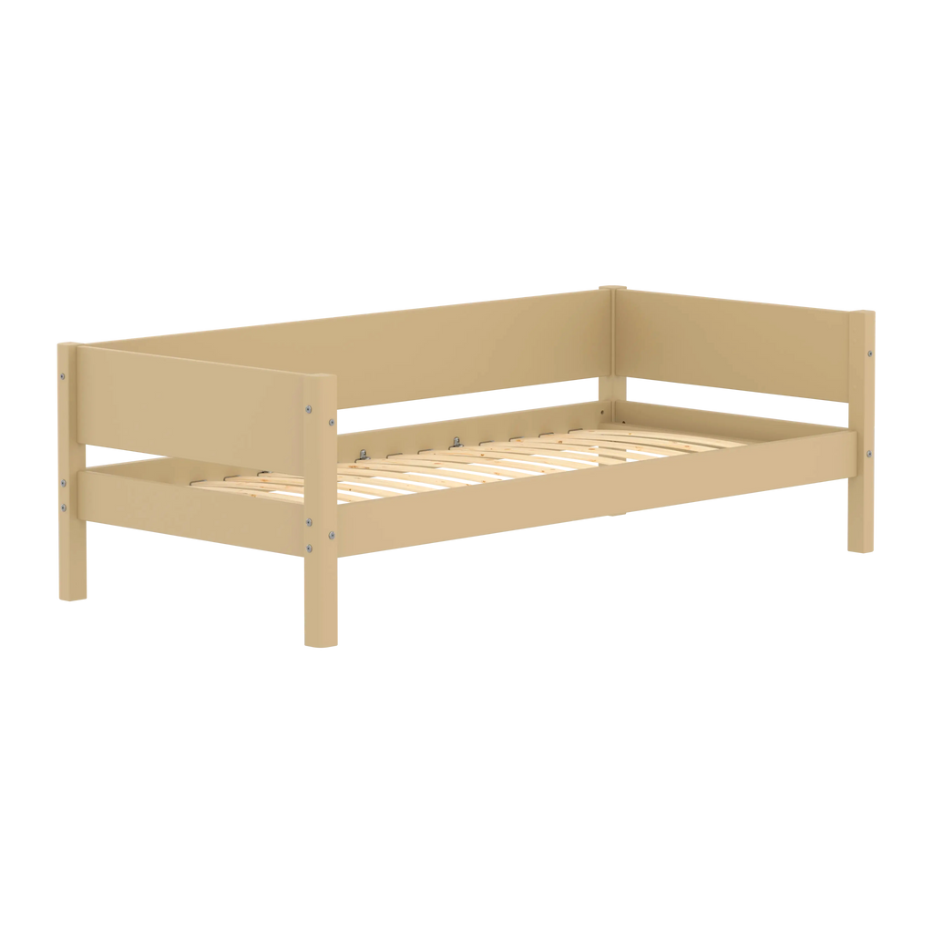 Lit simple avec barrière de sécurité, 90x200 cm, Sable