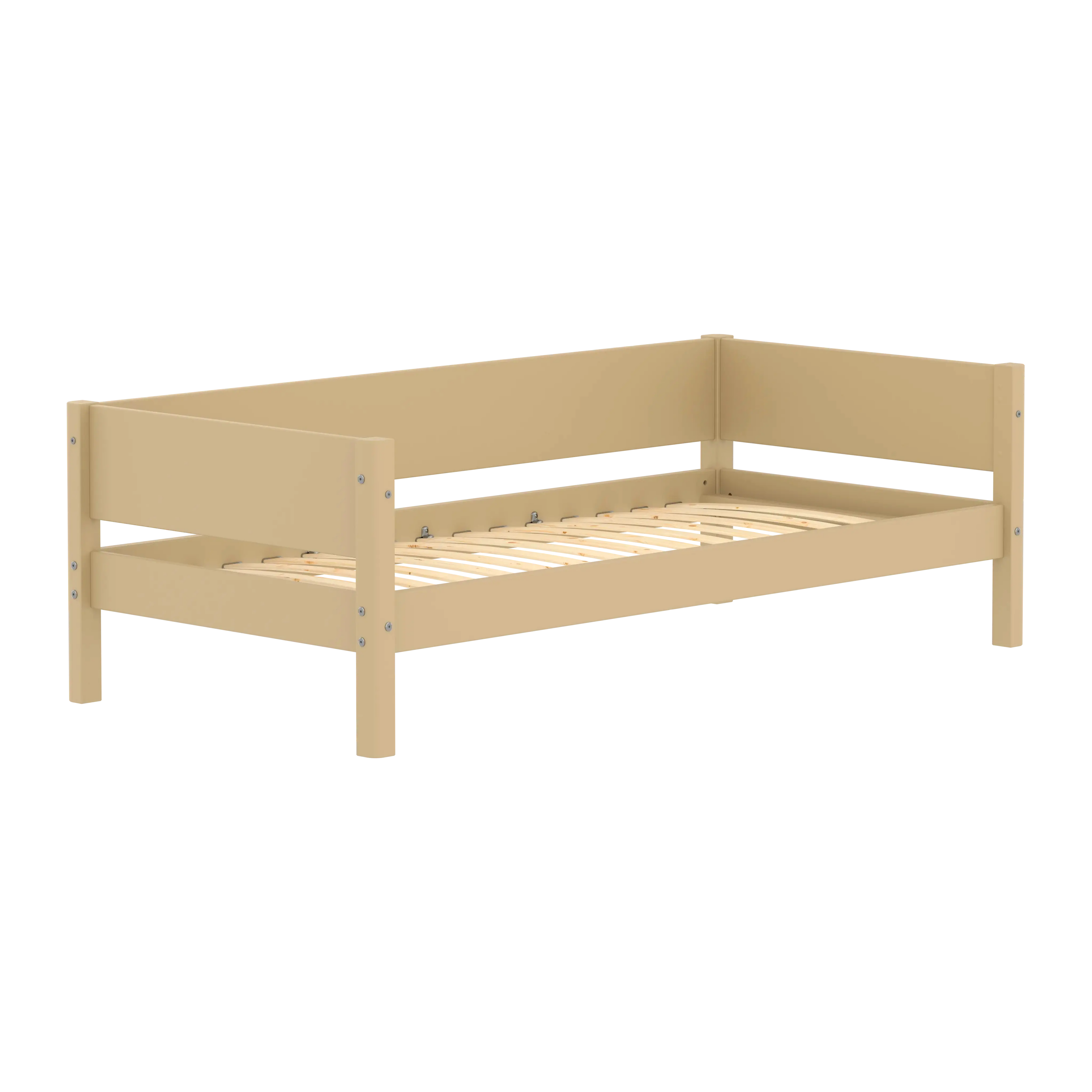 Lit simple avec barrière de sécurité, 90x200 cm, Sable