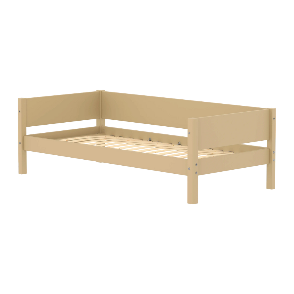 Lit simple avec barrière de sécurité, 90x200 cm, Sable