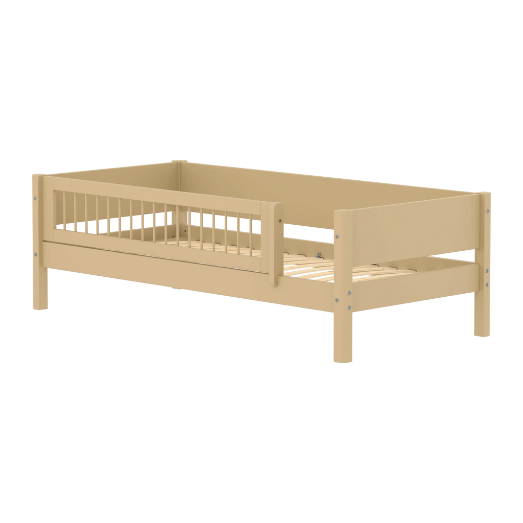 Lit simple avec barrière de sécurité, 90x200 cm, Sable