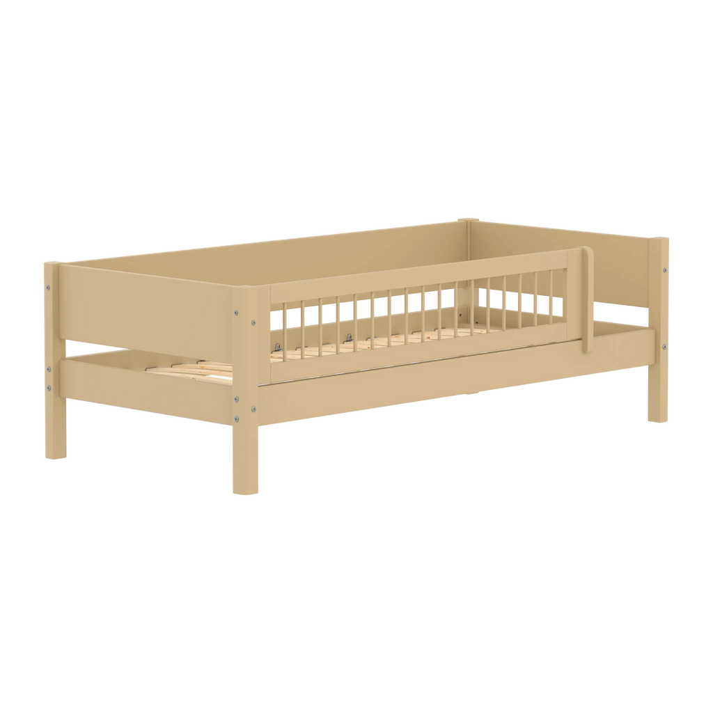 Lit simple avec barrière de sécurité, 90x200 cm, Sable