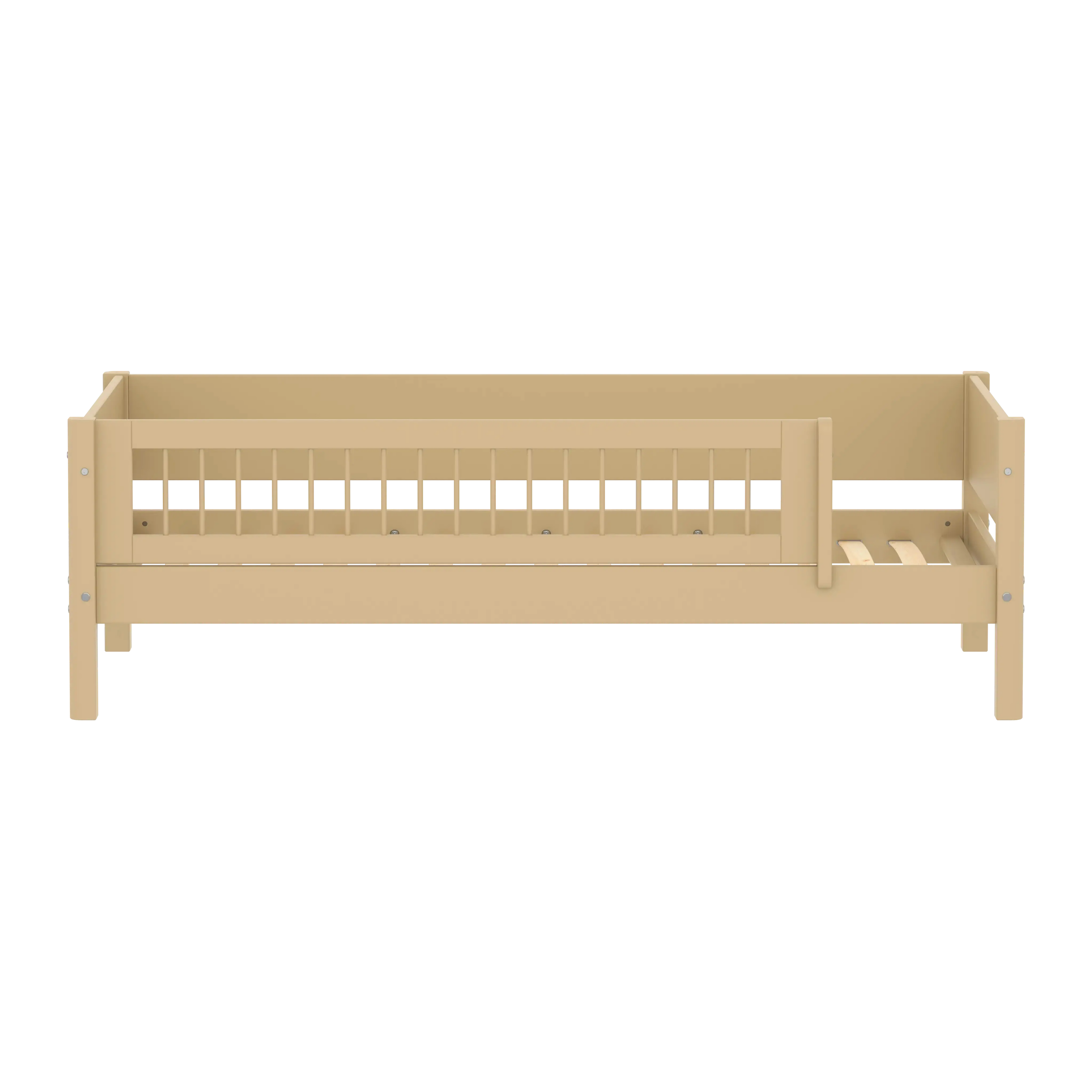 Lit simple avec barrière de sécurité, 90x200 cm, Sable