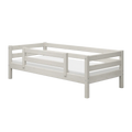 Lit simple avec barrière de sécurité, 90x200 cm, Blanc