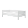 Lit simple avec barrière de sécurité, 90x200 cm, Blanc
