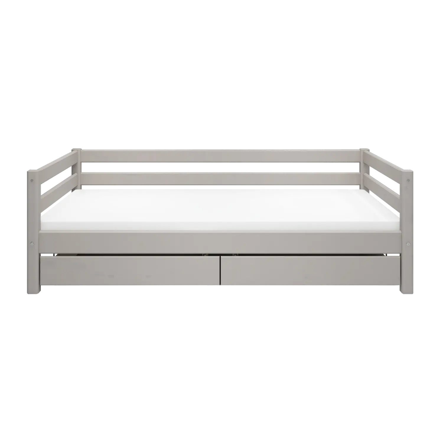 Lit simple avec rangement, 90x200 cm, Gris