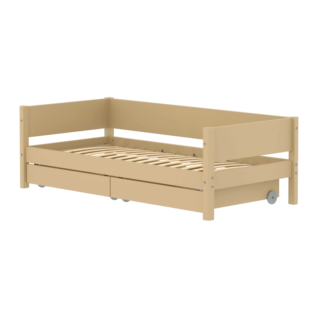 Lit simple avec rangement, 90x200 cm, Sable