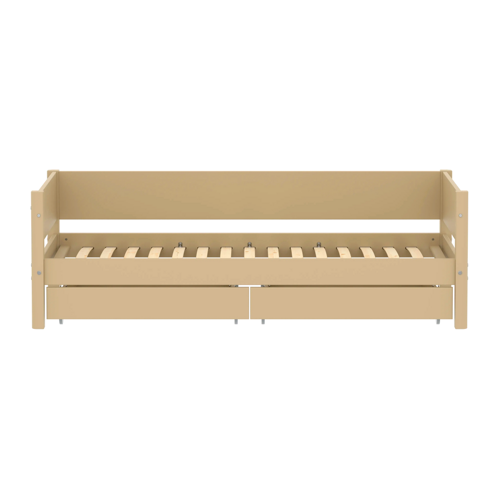 Lit simple avec rangement, 90x200 cm, Sable