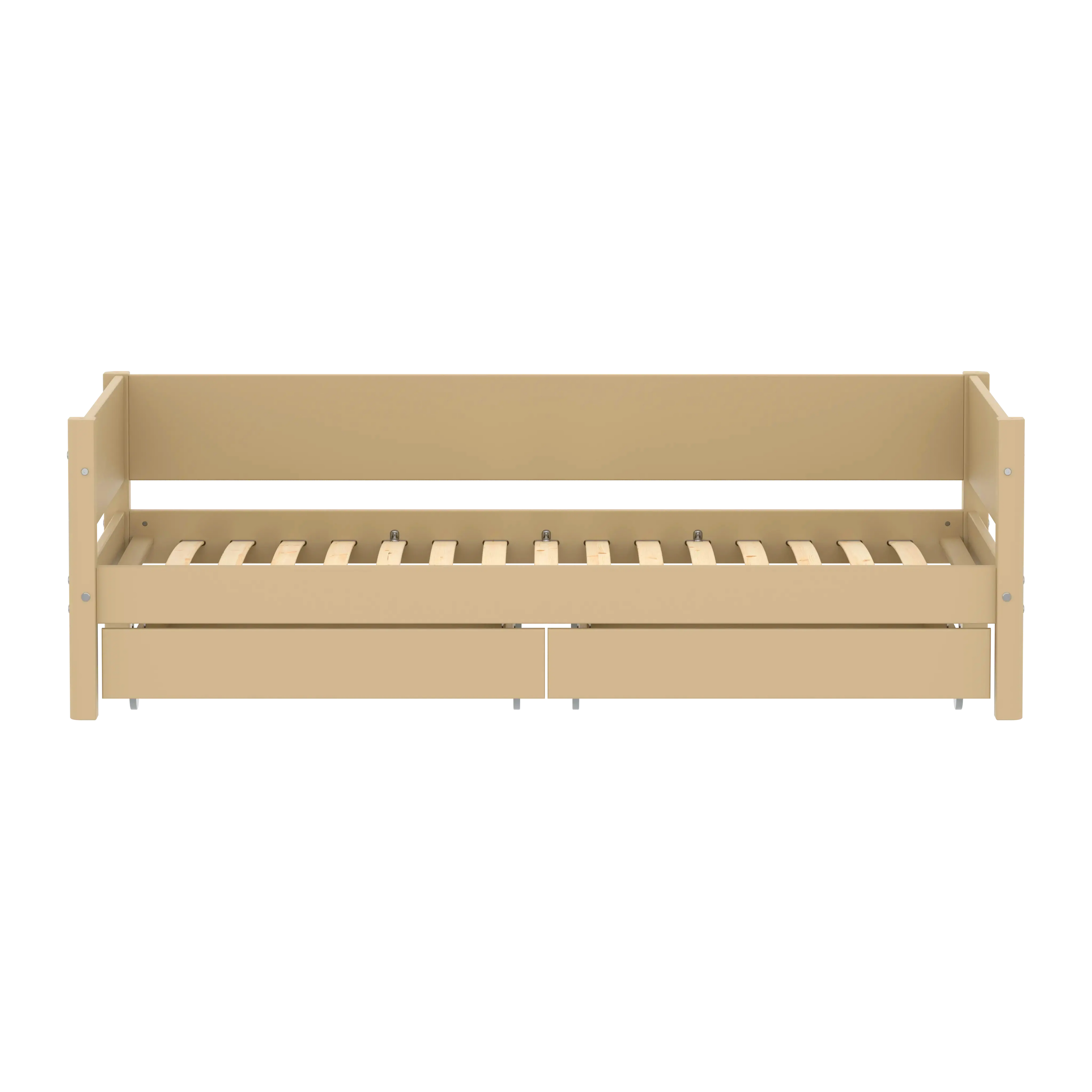Lit simple avec rangement, 90x200 cm, Sable