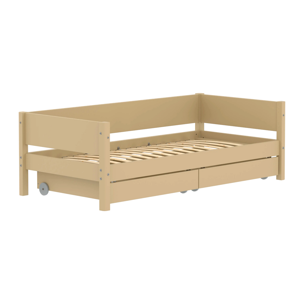 Lit simple avec rangement, 90x200 cm, Sable