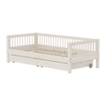 Lit simple avec rangement, 90x200 cm, Blanc
